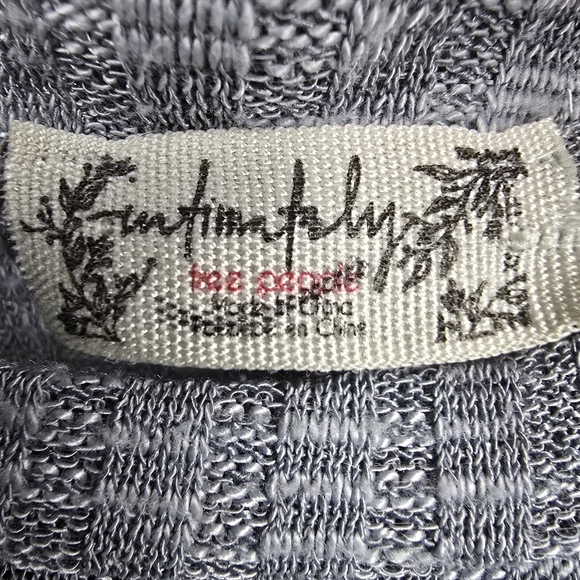 Free People Aura Layering Top Semi Sheer Long Sleeve Rib knit Gray Women Size XS - Picture 5 of 9